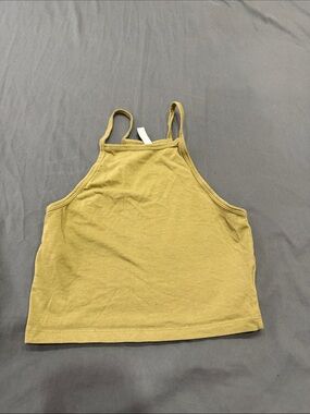 Divided Olive Crop Cami Tank